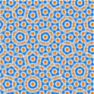 12-fold quasicrystal of patchy colloids (Image and calculation: Robert F.B. Weigel & Prof. Michael Schmiedeberg, Soft Matter Theory)